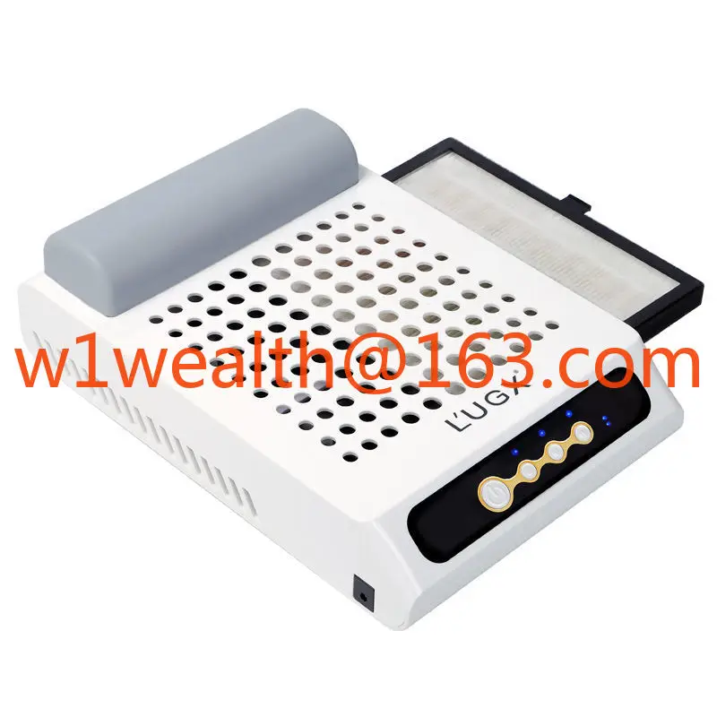 

Strong Suction Wireless Nail Dust Vacuum Cleaner Rechargeable Nail Table Dust Collector with Handpillow