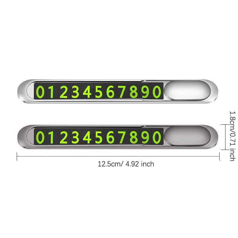 Luminous Car Temporary Parking Card Sticker Hidden Phone Number Plate Auto Accessories Vehicle Contact Info Sign