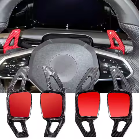 2pcs New ABS Carbon Fiber Print Paddle Shift For Volkswagen Amarok VW Jetta Nivus Virtus T-Cross Golf MK8 R GTI Crossfox