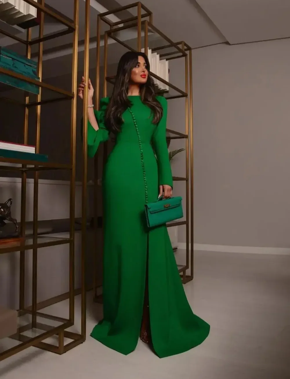 Customized Exquisite Regular Sheath Evening Dresses Vertically s Floor length Prom Hugging vestidos de fiesta elegant فساتين
