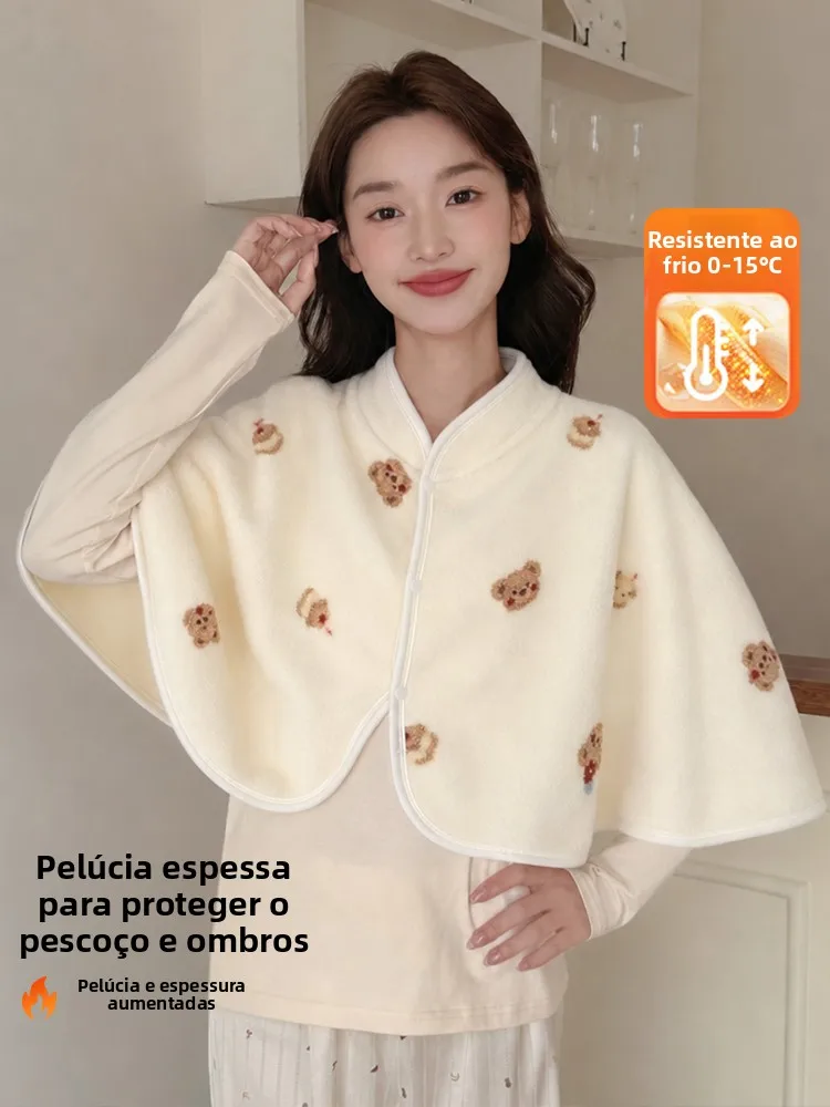 厚みのあるコーラルフリース産後ラップスカーフ授乳タオル妊婦ブランケット暖かい肩首プロテクター春秋冬用