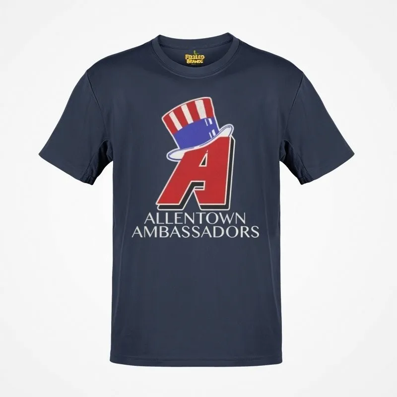 T-shirt de l'équipe de baseball rétro nostalgique Allentown Ambassadors