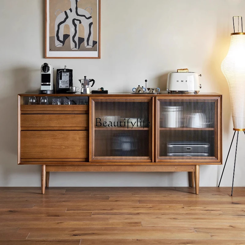 

Medieval light luxury tea storage cabinet Modern simple living room wall storage cabinet