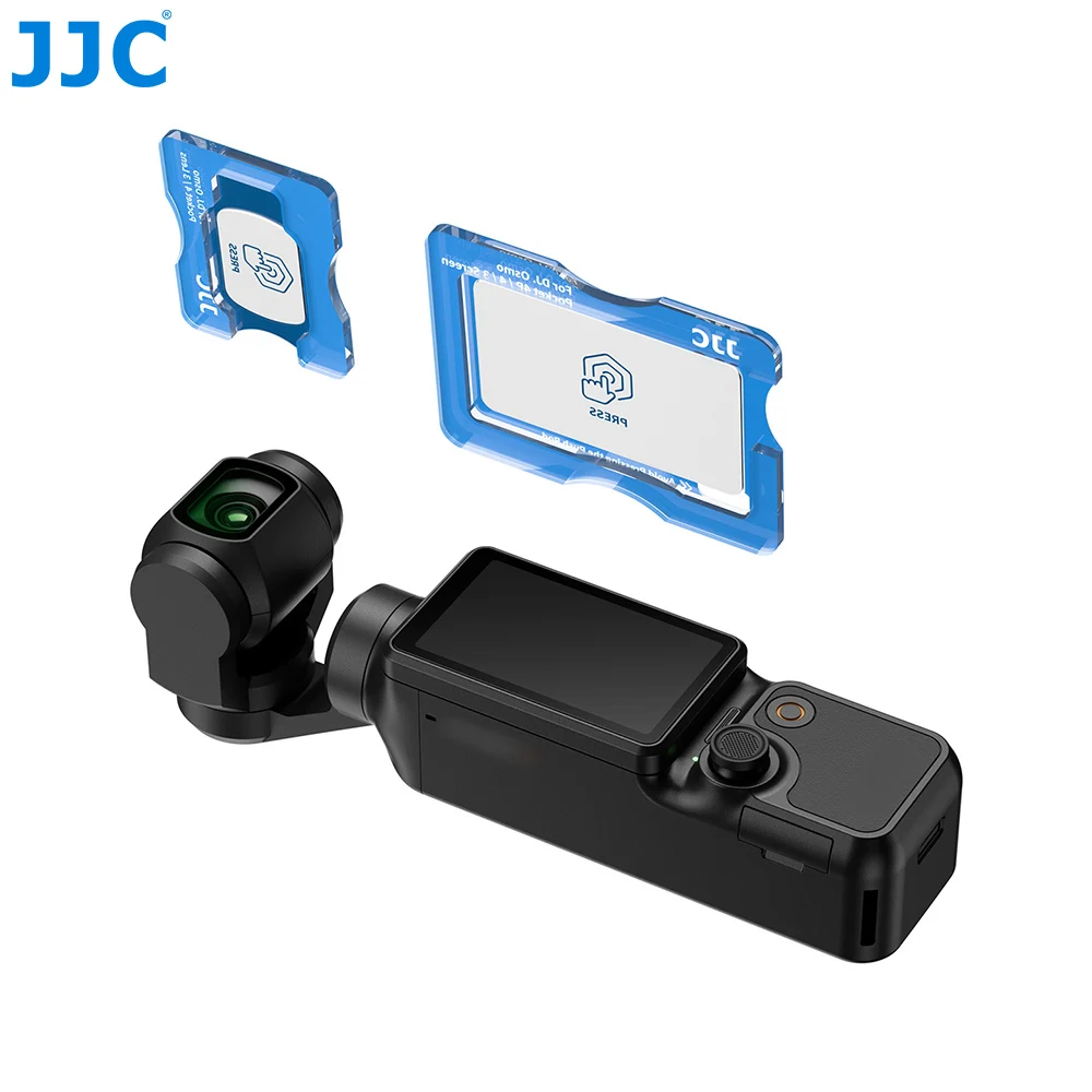 JJC AR Panzerglas Displayschutzfolie für DJI Osmo Pocket 4 3 Bildschirm-Objektivfolie 9H Antireflexions-Kit Glasfolie
