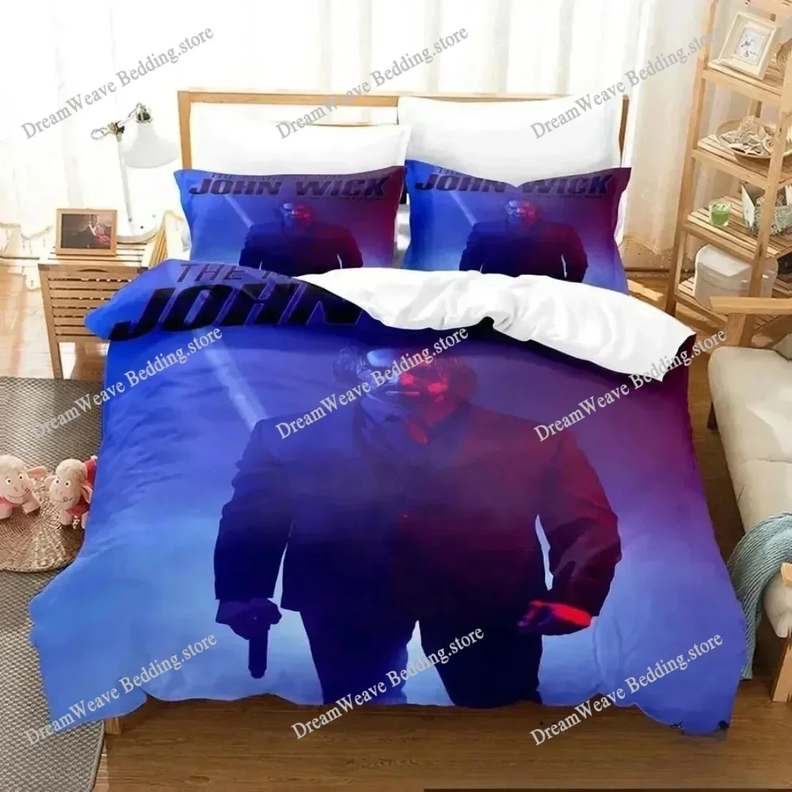 3D HD Printed Movie John Wick Bedding Sets John Wick Duvet Cover Bed Set Quilt Cover Pillowcase Boys Adult Home Textile592592FQH