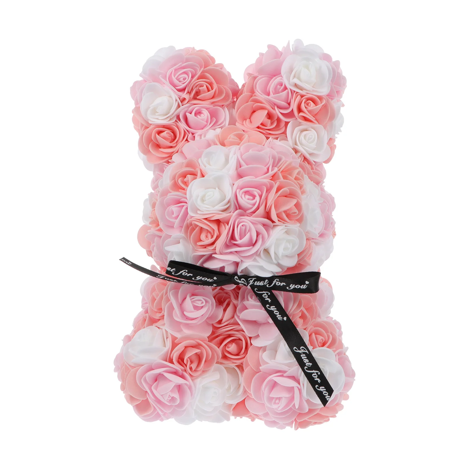 

Rose Rabbit Shape Ornament Flower Desktop Decor Decorate Material Preserved Artificial