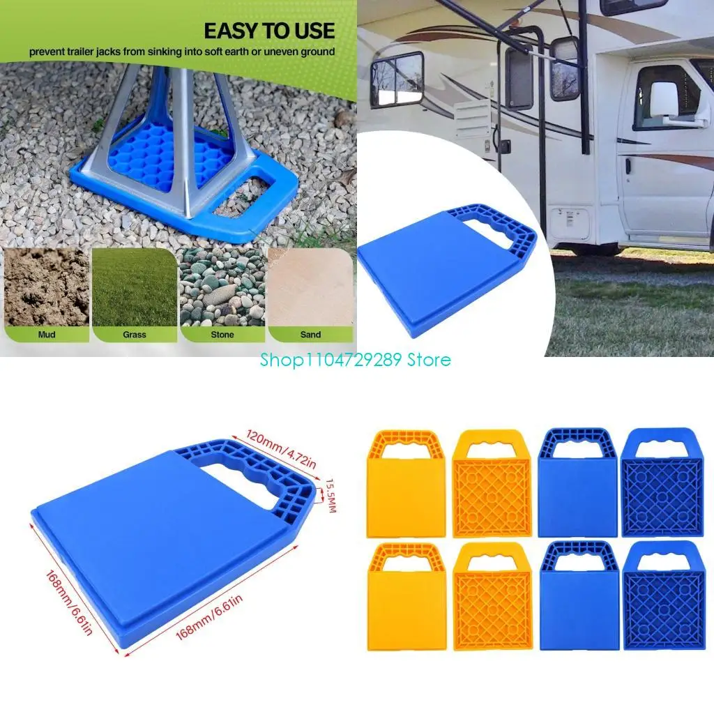 D8KE Campers Leveling Pads ABS Nonslip Jacks Support for Trailer Parking Stability