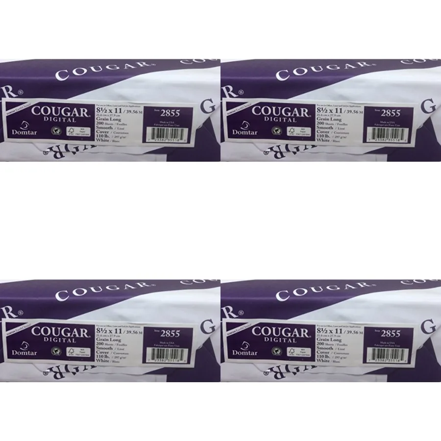 

Ultra Heavyweight Cardstock, Double-thick 110 lb Cover, Digital Smooth, 8.5"x11" White 98-Bright, 200 sheets/ream