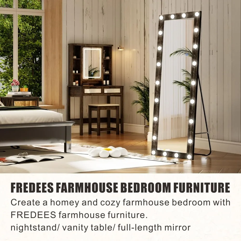 Espelho de comprimento total com luzes led, espelho de corpo inteiro de  piso hollywood vintage com suporte, espelhos altos e grandes de tamanho  antigo / Móveis para casa, image size:1000x1000