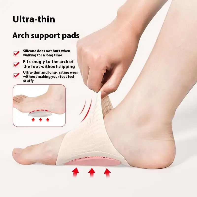 2Pcs Arch Pad Support Insole Sleeves For Flat Foot Correction High Arch Cushion Plantar Fasciitis Pain Relief Orthopedic