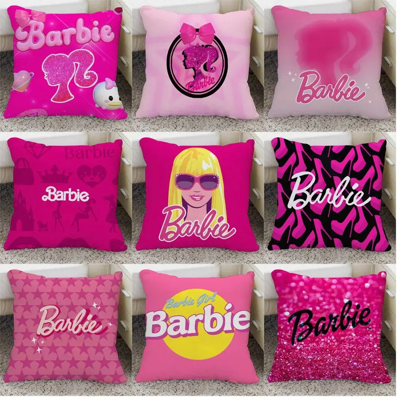 45X45Cm Cute Barbie Surrounding Pillows Square Ins Style Bedroom Room Pillow Sofa Car Seat Cushion Internet Celebrity Same Style