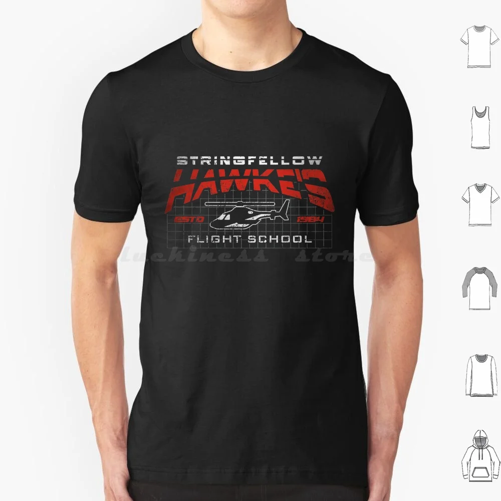 Stringfellow Hawke'S Flight School T Shirt Cotton Men Women Diy Print Airwolf Stringfellow Hawke Knight Rider 80S Tv 80S Retro