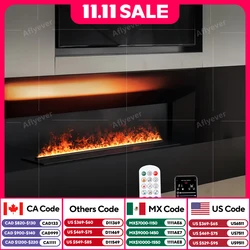Casa intelligente fiamma vapore LED fiamma colorata TV decorazione della parete fiamma telefono cellulare controllo APP Camino elettrico a fiamma 3D a vapore acqueo