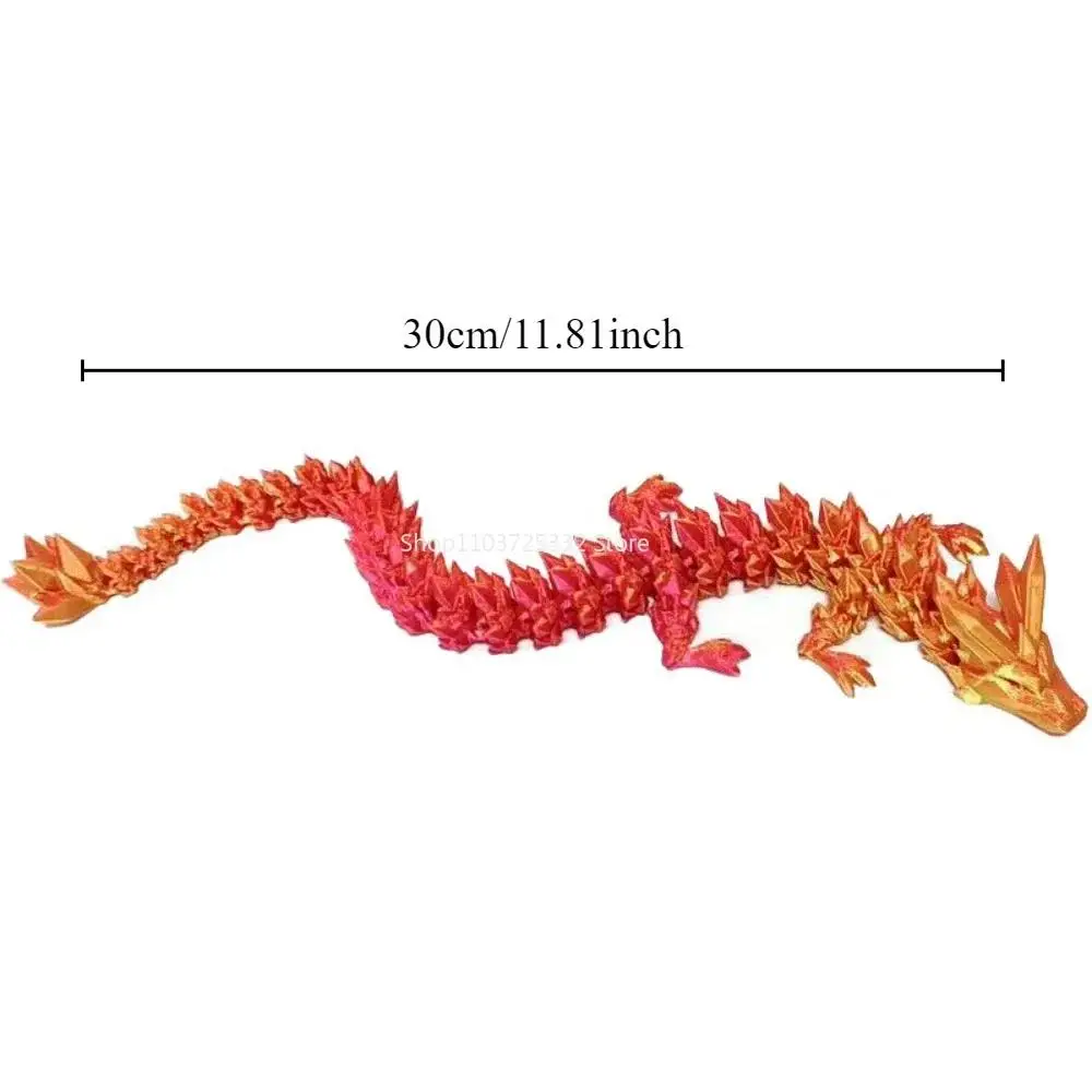 5pcs/bag 3D Printed Dragon Glow In The Dark Flying Dragon Rotatable Articulated Wing Dragons Kids Luminous Toy Office Ornaments