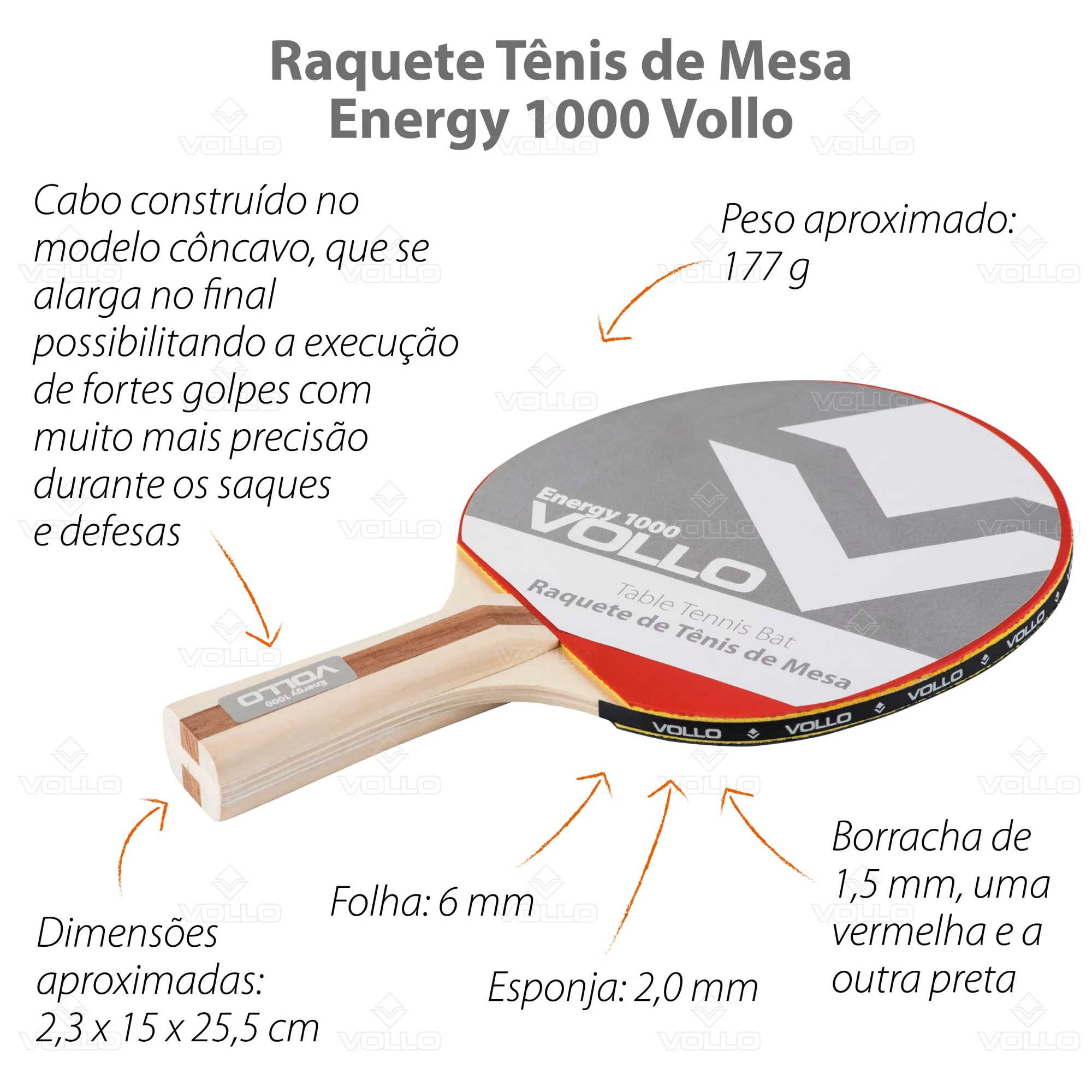 VOLLO OFFICIAL Table Tennis Racket