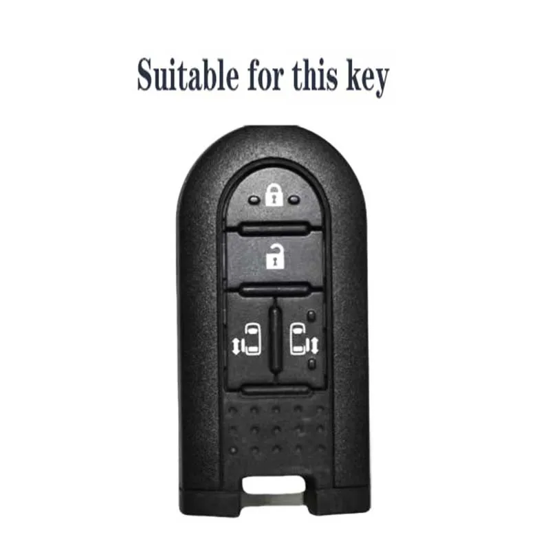 Leather Car Key Case for Daihatsu Tanto Wake Thor for Toyota Tank Roomy Pixis Mega Subaru Chiffon Smart Remote Control Cover