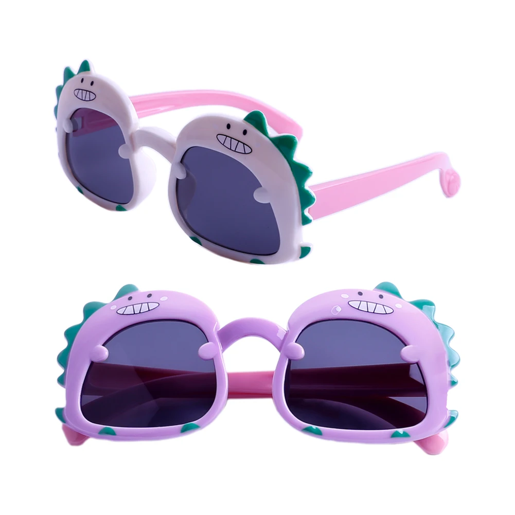 1Pair Cute Dinosaur Glasses Cartoon Fun Children's Summer Sunglasses For Kids Beach Travel Decoration Fashionable  Party Gifts