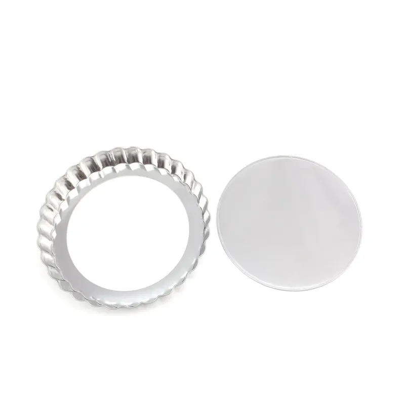 for  Baking Pan  Quiche Cake Mould with Removable Bottom Mini Stainless Steel Pie Mould