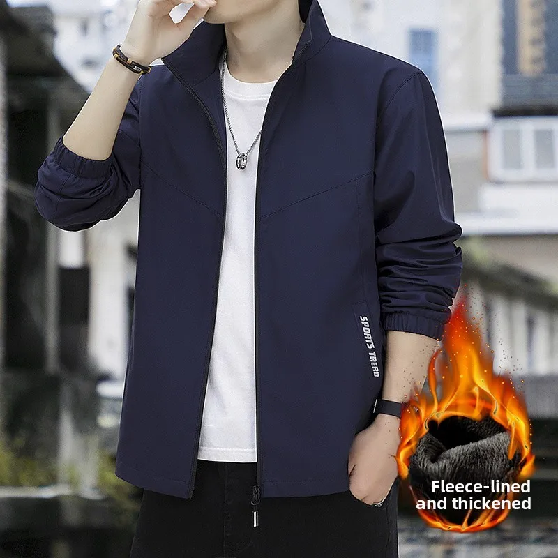 

TUCANO 2025 Spring Autumn Men's Jaet Stand Collar Sle Youth Casual Faion Windproof Stand Fit Long Sve Zipper Closure