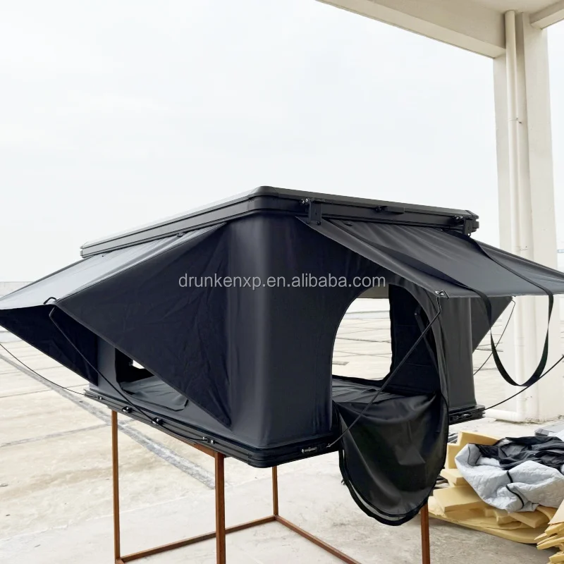 

145cm Width Big Space Aluminum Shell Pop up Rectangle Version Off-road Camping Car Roof Top Tent