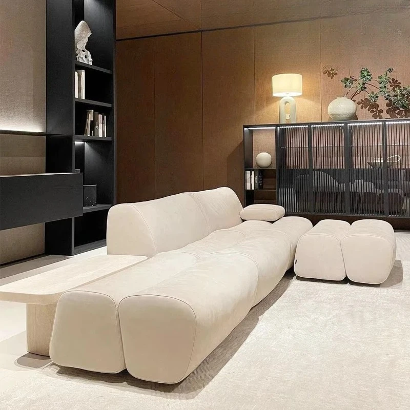 T bamboo sofa Italian minimalist living room module combination sofa