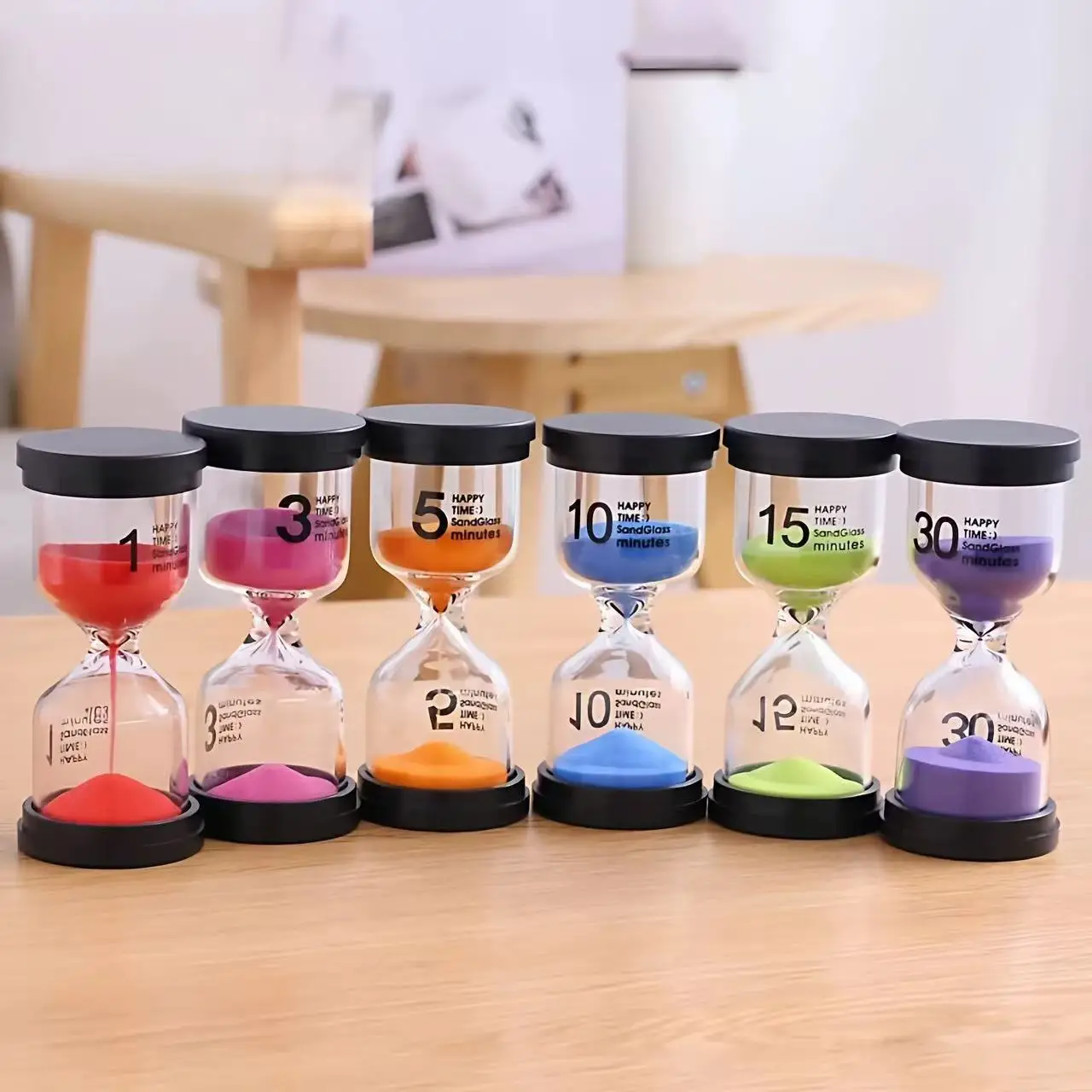 

WW black cover hourglass wholesale 30 minutes timer creative gift to sleep with, toy ornaments decorative hourglass