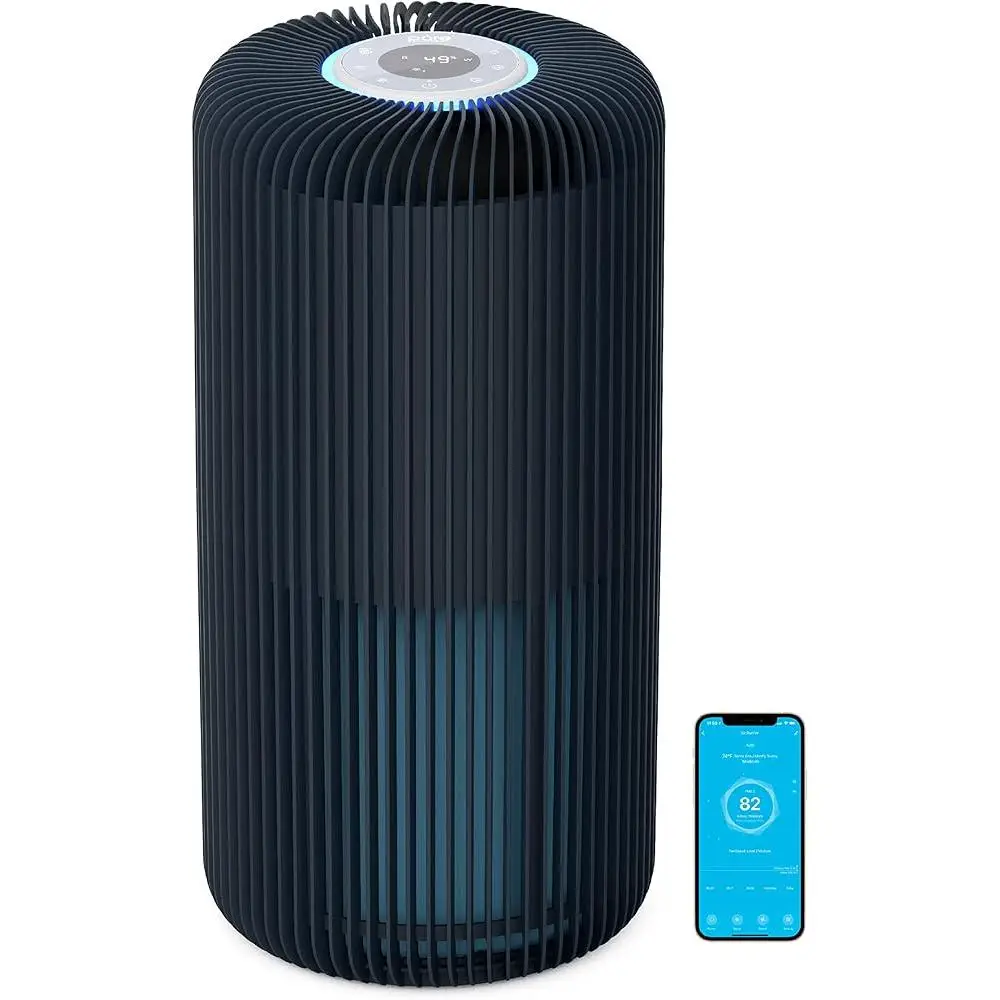 منقي الهواء الذكي 5 مراحل، ترشيح الطاقة، غرفة كبيرة، 1050 قدم مربع، وضع تلقائي للتحكم في الهاتف الذكي، تشغيل هادئ