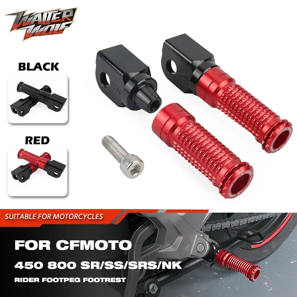 Motorcycle Rider Foot Pegs Footrest For CFMOTO 450NK 450SS 450SR 450SRS 800NK 2022 2023 2024 Front Footpeg Foot Pedal Stands