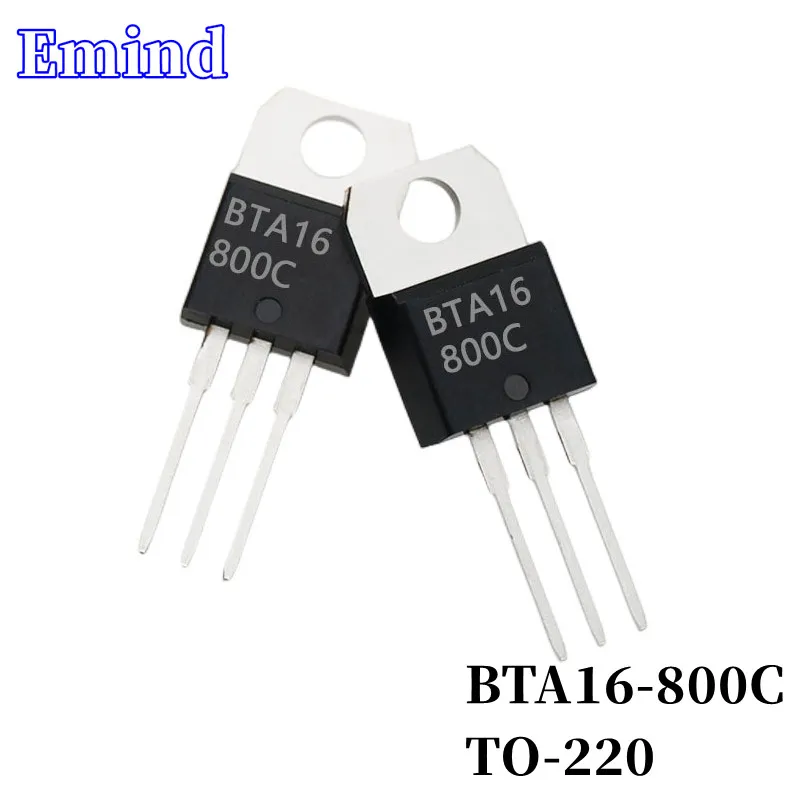 

20/50/100/200/500Pcs BTA16-800C BTA16 Triac 16A/800V TO-220 DIP Thyristor Large Chip