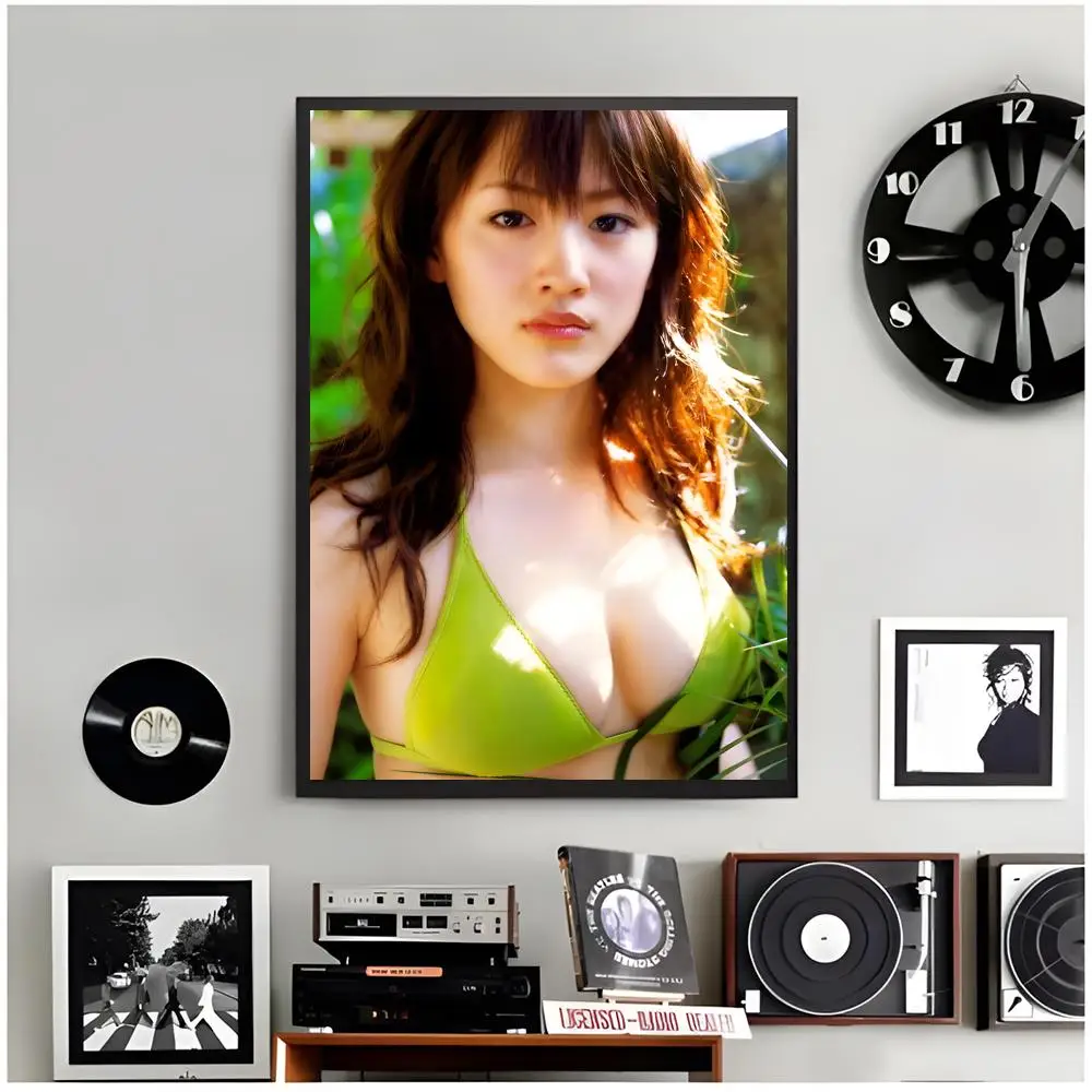 japanese actress idol H-Haruka Ayase Poster Modern Wall Art Home Decor Living Room Decorative Print Unframed