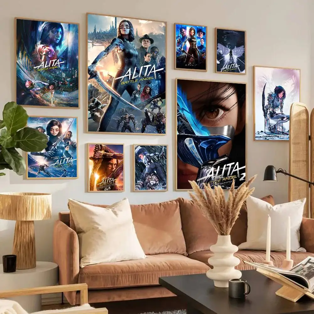 Alita Battle Angel DIY cartel adhesivo pegatina de pared elegante para sala de estar Bar decoración de pared