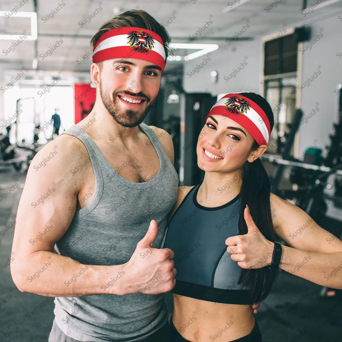 

2025 Austria Flag Sweatband Women Men Moisture Wicking Syriac Aram Gym Headband for Cycling Yoga