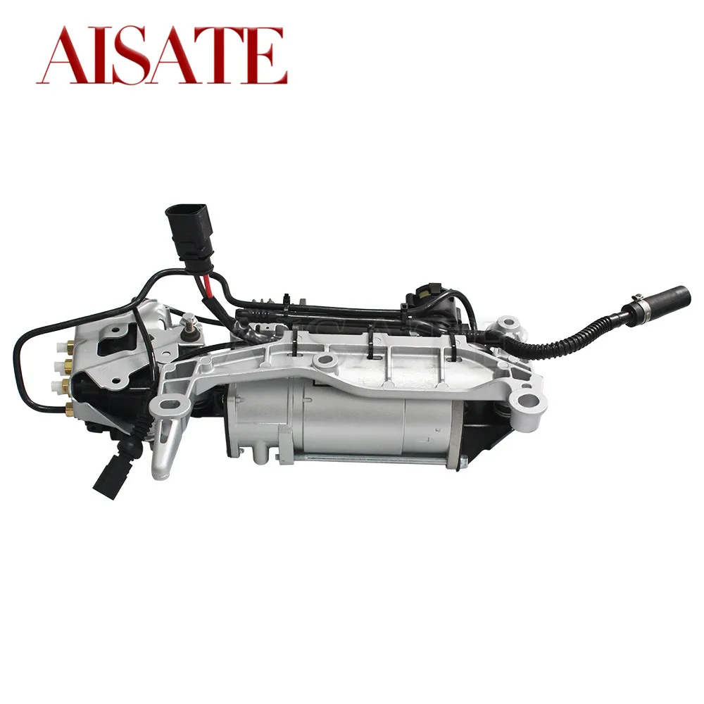 For Audi Q7 4L VW Touareg 7L Cayenne 9PA Air Suspension Compressor Pump With Bracket + Block valve + Pipe Assembly 7L8616006A