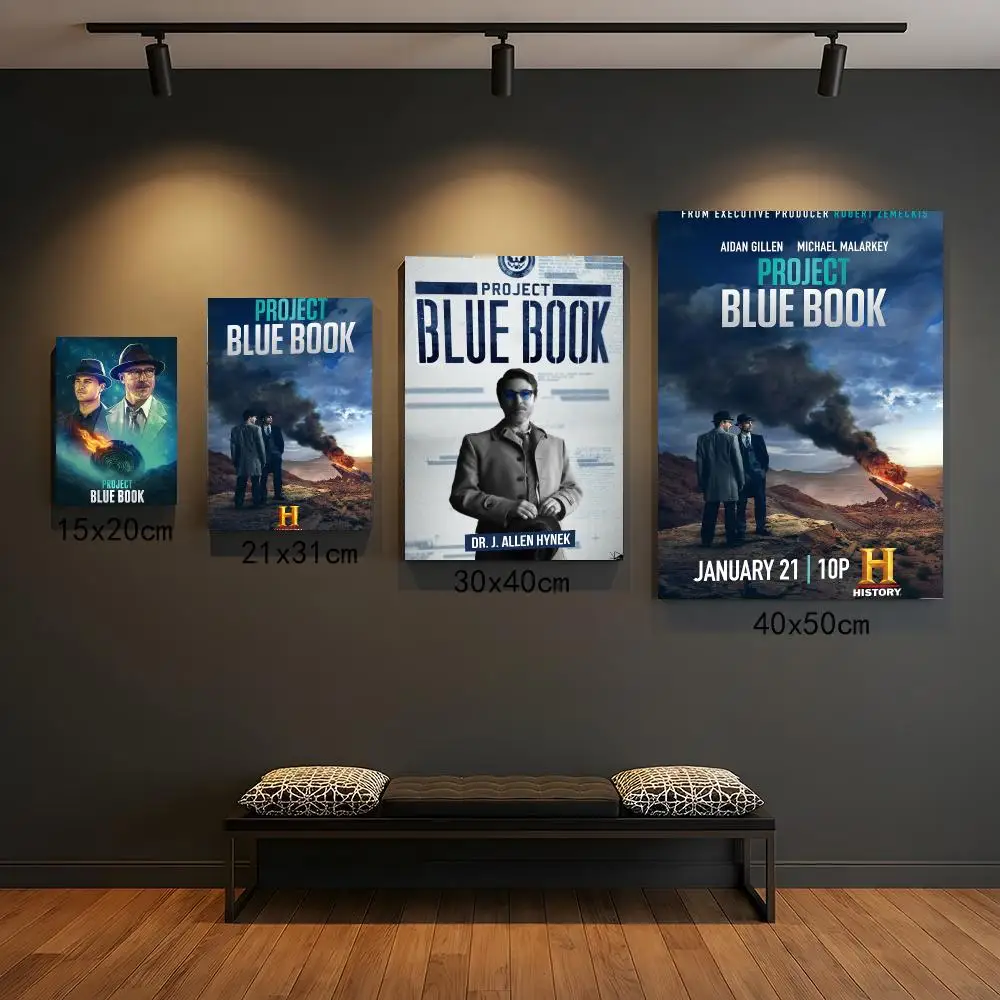 tv series P-Project Blue Book-K Poster Peel and Stick Wall Art for Cafe Office Bar and Home Decoration
