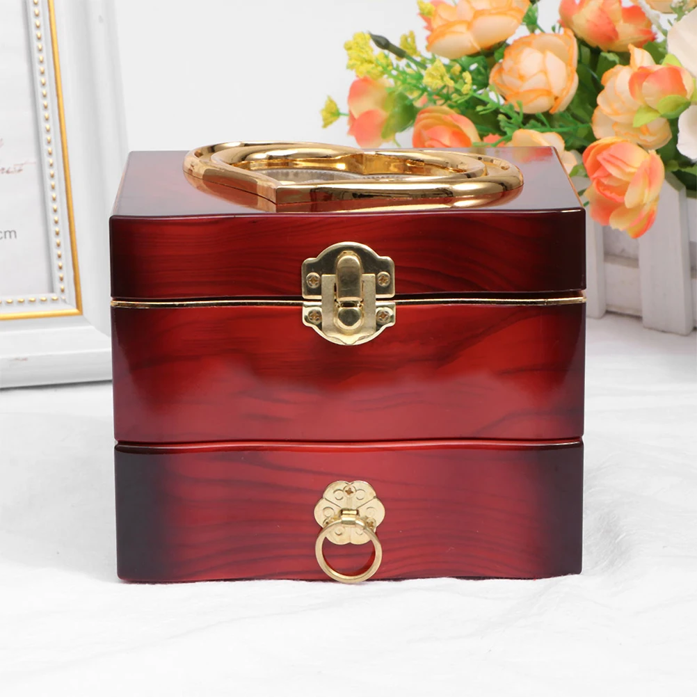 

Jewelry Box Music Organizer Storage Case Container Musical Boxes Earring Holder Premium Material Beautiful Color Creative