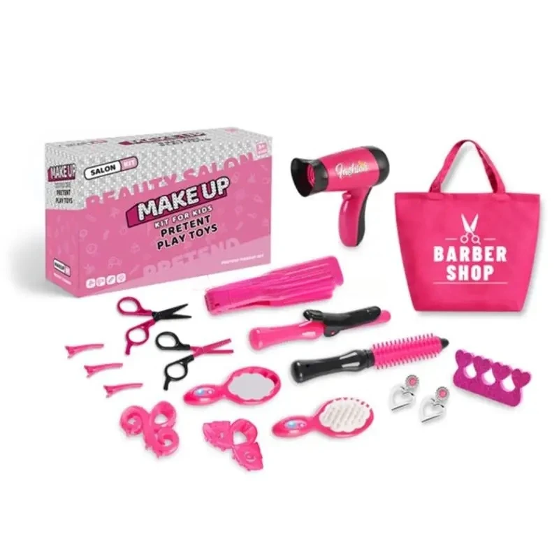 Kits de peluquería para juego de imitación, herramienta de peinado para niños, juego de salón de belleza para niños, desarrollo de habilidades sociales