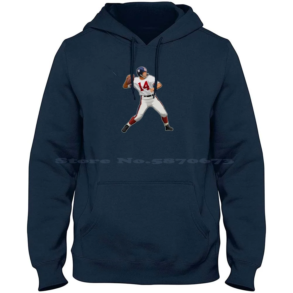 Y.A Tittle #14 Legends Throw 100% Cotton Hoodie T Shirt Ya Tittle George Blanda Norm Van Brocklin Bobby Layne Fran Tarkenton