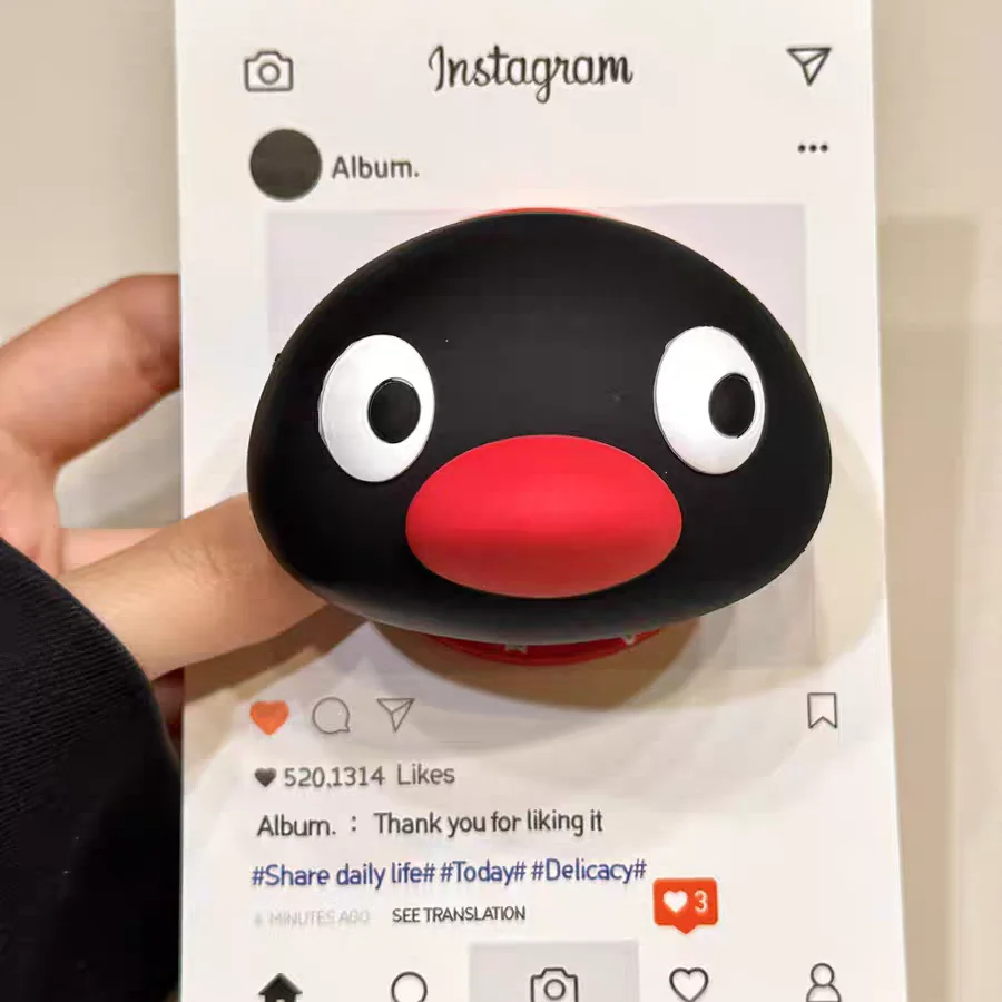 

Магнитная подставка с милым пингвином для держателя Magsafe Griptok, подставка для кольца на палец для телефона, поддержка IPhone 15, кронштейн для девочек