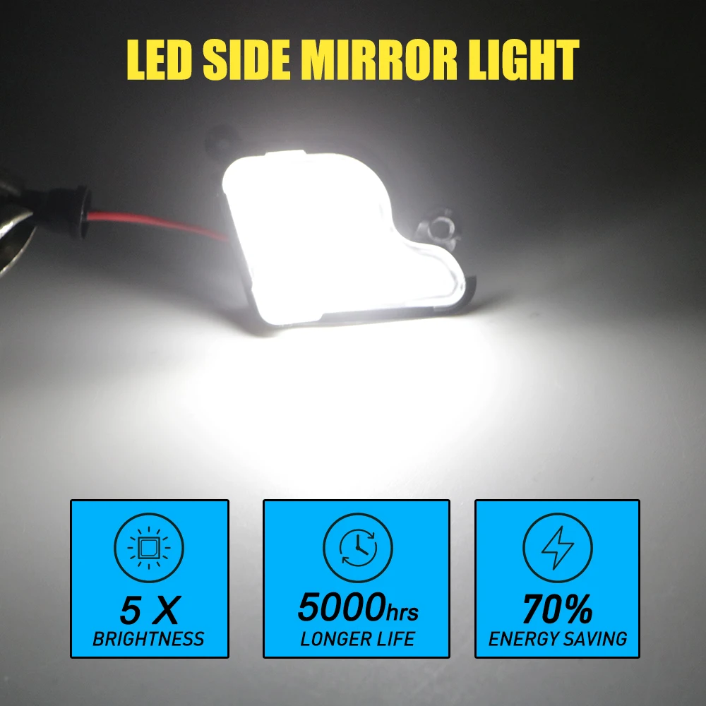 Luci di via per auto 12V lampade a LED Puddle Canbus sotto specchietto retrovisore accessori automobilistici per Skoda Octavia 2 3 superba