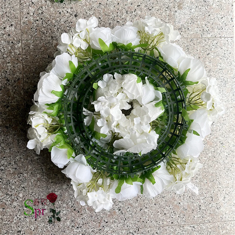 

SPR Wedding Centerpieces Decorative Garland Arrangement Decoration Ball Rose Artificial Flower Table Runner flower wreath