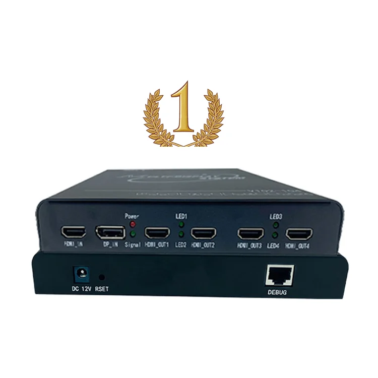 4K Multi-Screen Processor, 4HDMI Outputs, 600MHz Input, for Video Walls , FPGA Low Latency