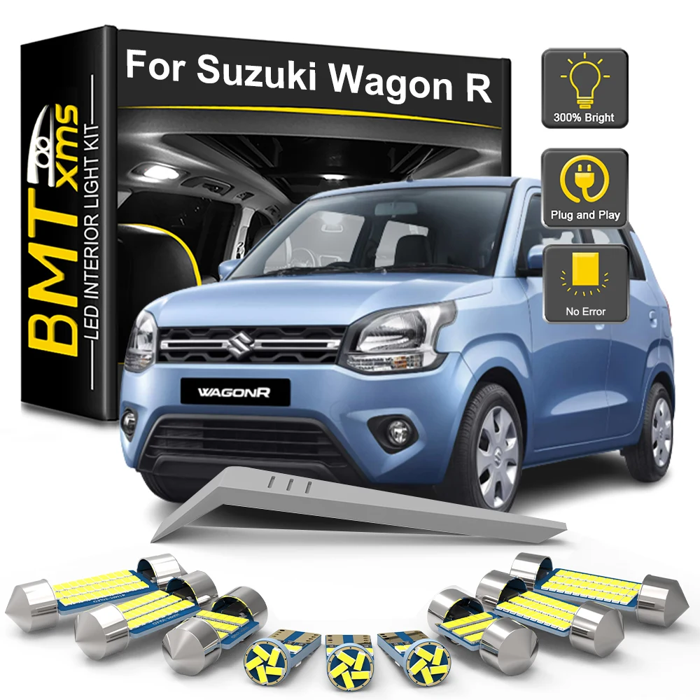 

BMTxms 7PCS Canbus For Suzuki Wagon R R+ 2008-2011 2012 2013 2014 2015 2016 Car LED Interior Light Bulb Kit LED Map Dome Lamp
