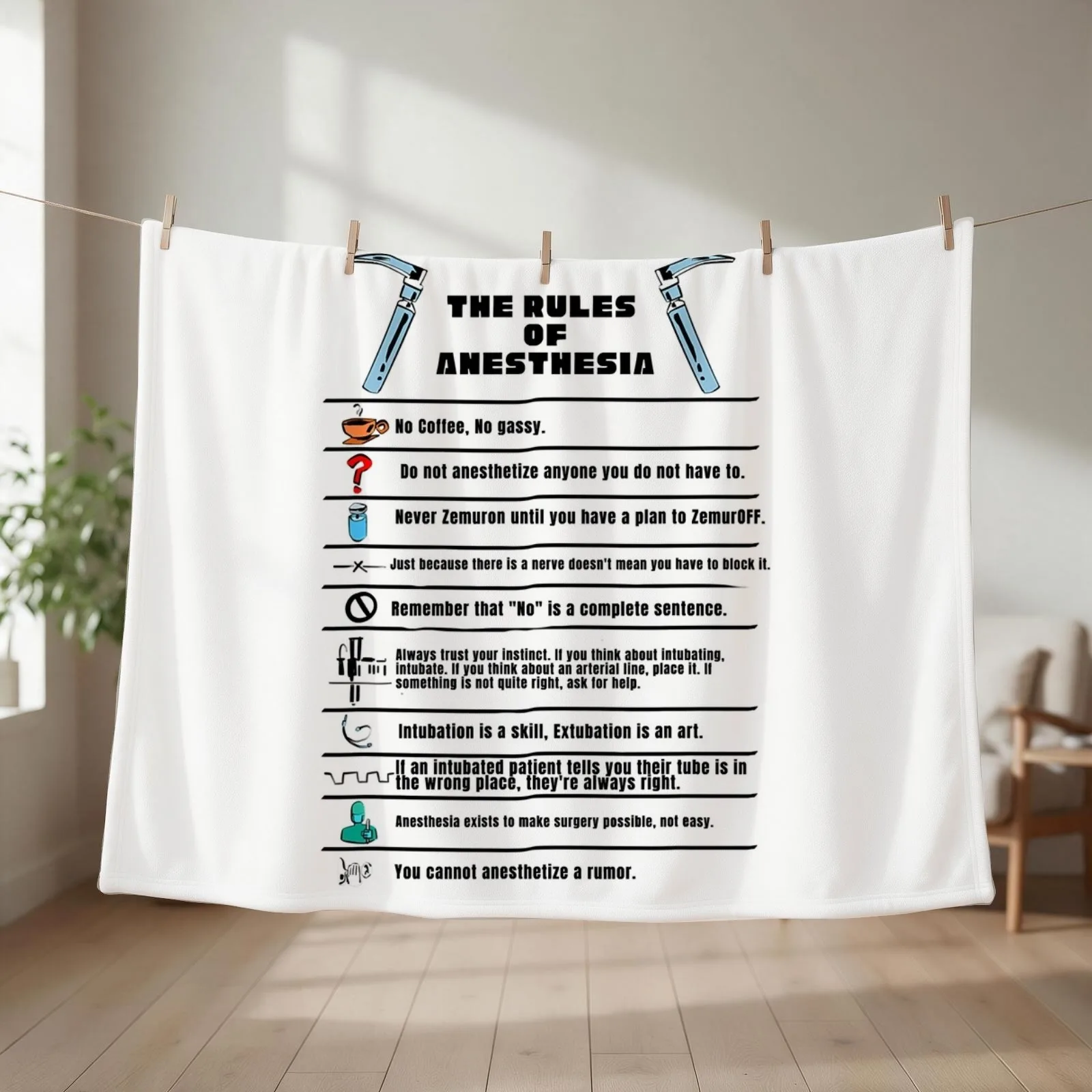 The Rules of Anesthesia Throw Blanket Hairy Beautifuls Multi-Purpose Blankets For Bed Blankets