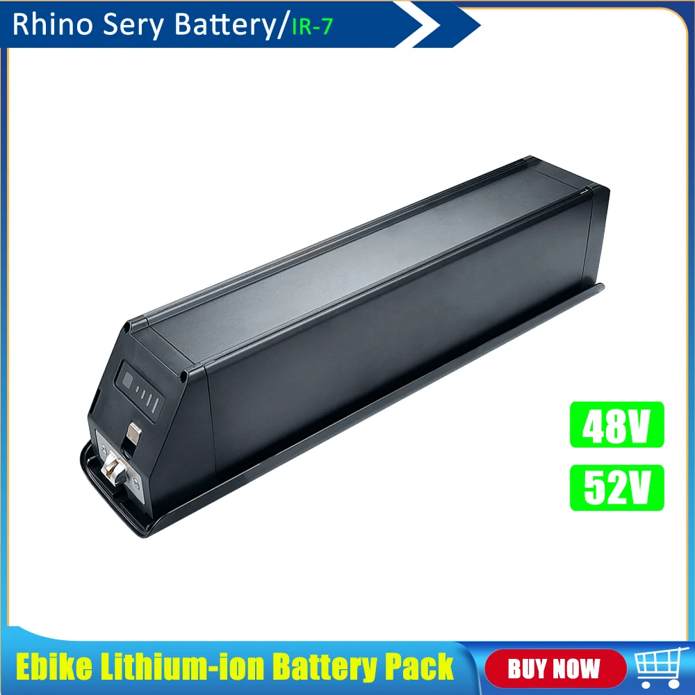 Removable 48V 15Ah 52V 17.5Ah 910Wh Integrated Lithium-ion Battery Pack for 500W 750W 1000W Electric Cargo Bike KBO Ranger