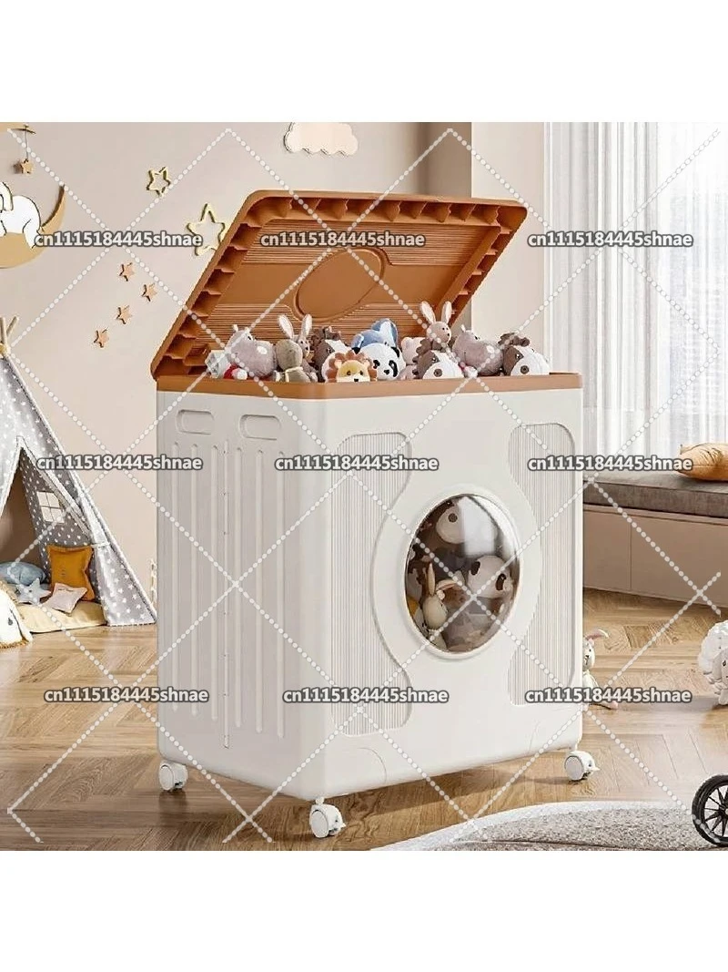 Foldable Toy Storage Basket with Wheels - Multi-Functional Large Storage Bucket for Dolls & Children's Toys