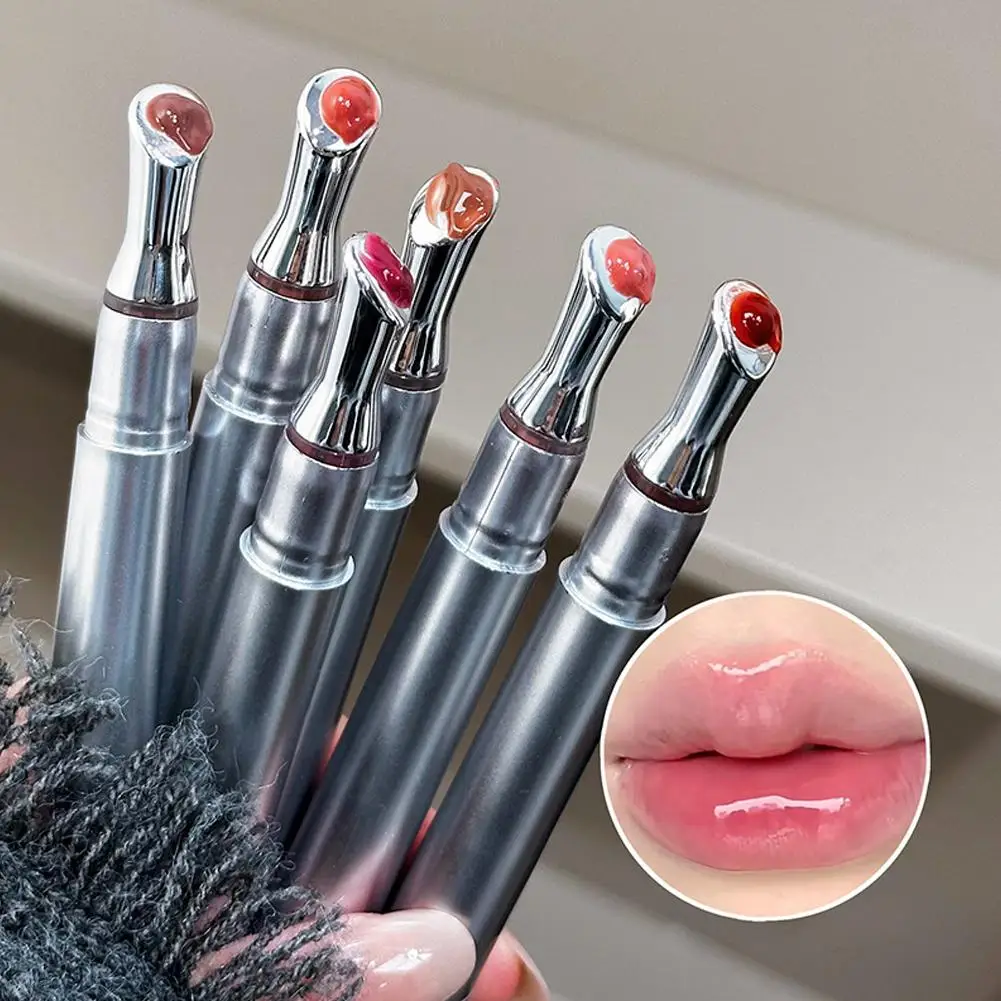 Watery mirror lip gloss Metal Head Ice Diamond Essence Lip Tint Moisturizing Long lasting Lipstick beauty Makeup
