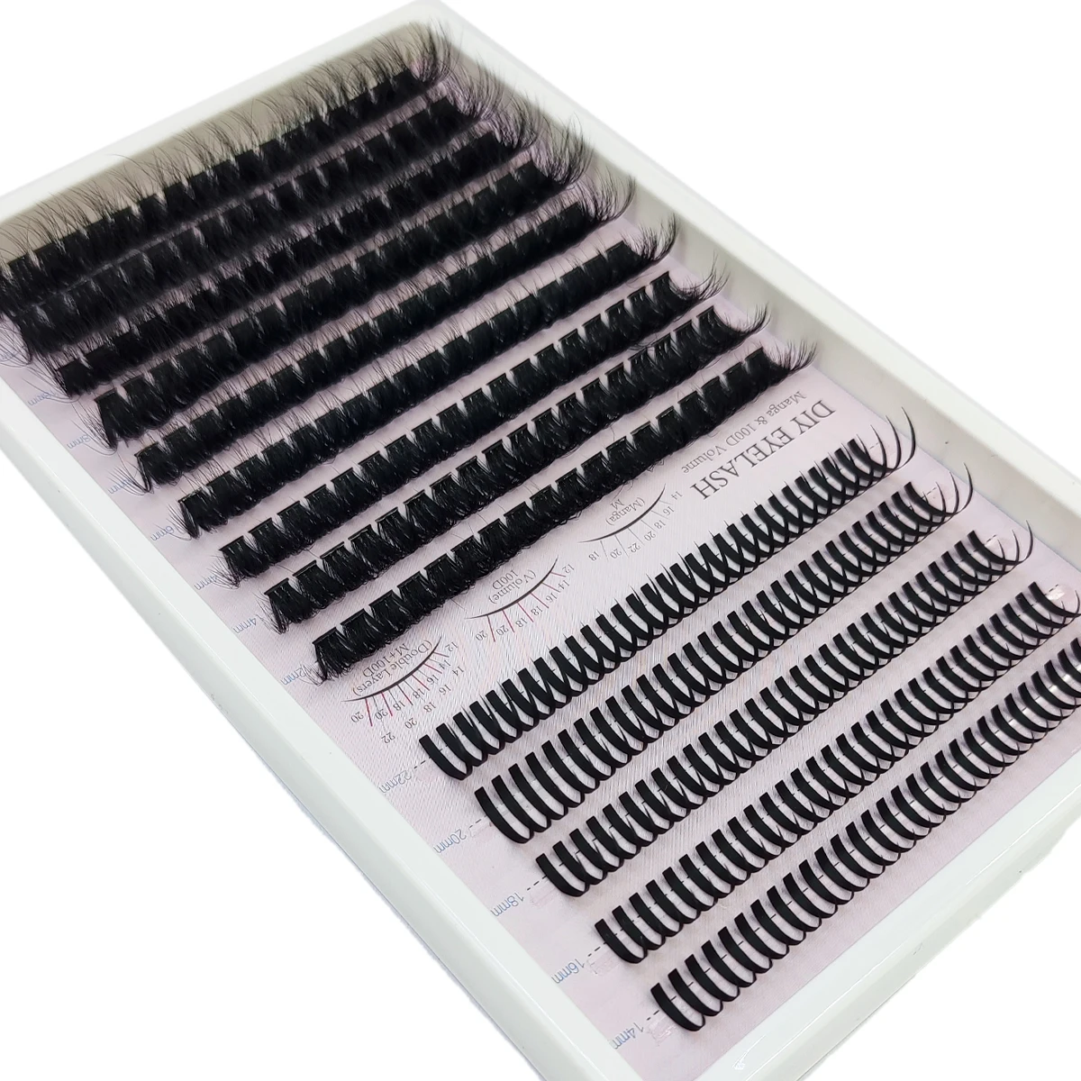 AMSDCN 14 rows of fluffy eyelash studs eyelash clumps personal eyelashes 80D/100D smart eyelashes DIY eyelash clumps