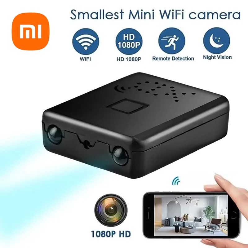 xiaomi micro filmadora home security com deteccao de movimento mini camera visao noturna gravador de audio e video full hd wifi 5g 1080p 01