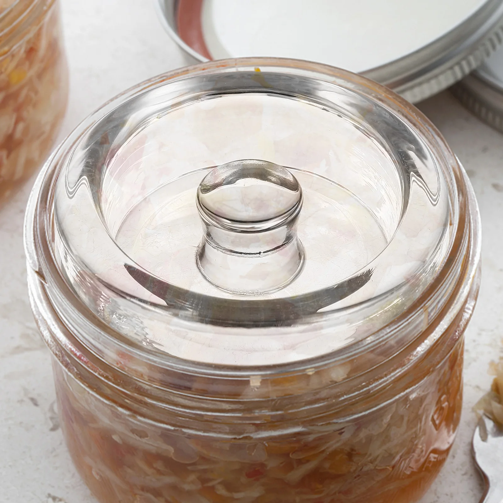 

Mason Jar Weights Canning for Fermenting Lid Wide Mouth Glass Fermenter Sauerkraut