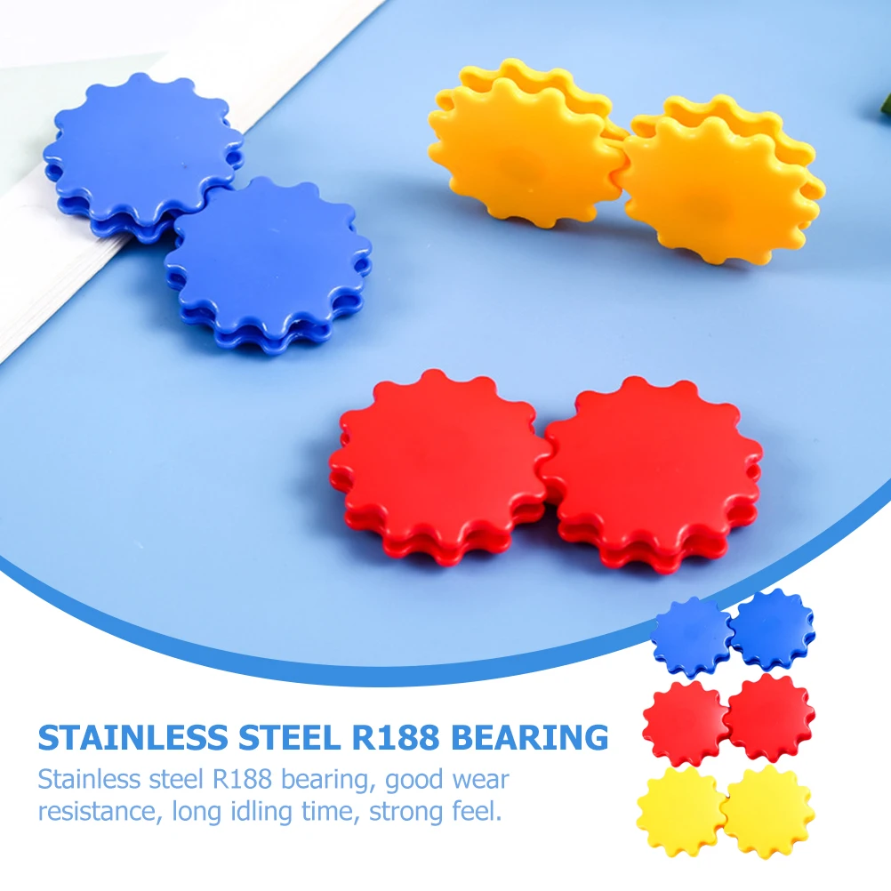 

6 Pcs Finger Toys Stress Relief Plastic Fidget Decompression Gear Kids Adults Party Gifts Lightweight Fun